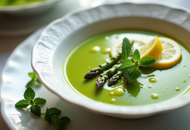 Asparagus, Lemon, And Mint Soup Recipe