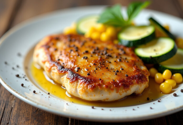 Savory Garlic Butter Chicken With Fresh Zucchini And Sweet Corn Recipe