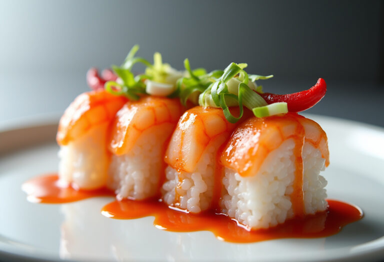 Spicy Shrimp Sushi Stacks Recipe