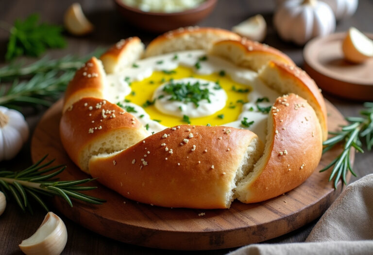 Baked Garlic Bread Dip Recipe