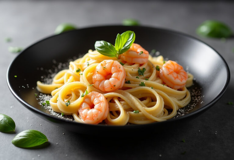 Best Creamy Shrimp Tuscan Fettuccine Recipe