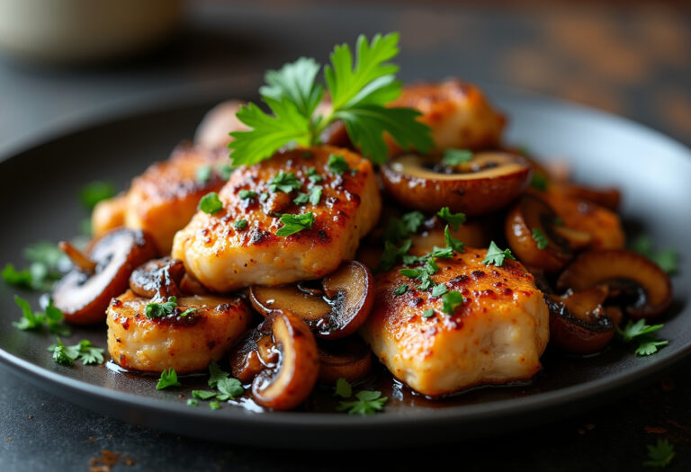 Black Pepper Chicken With Mushrooms Recipe