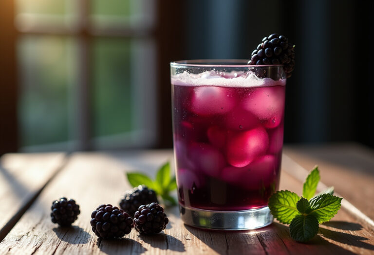 Blackberry Tea Iced Tea Latte Recipe