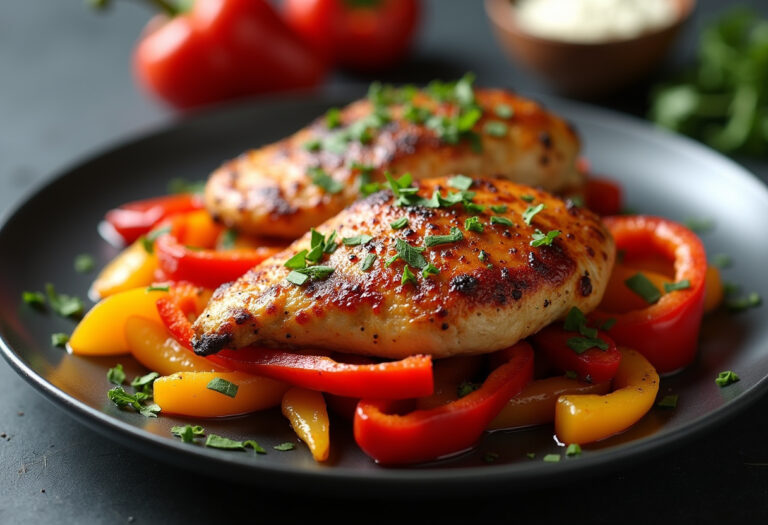 Cajun Chicken With Sweet Peppers Recipe