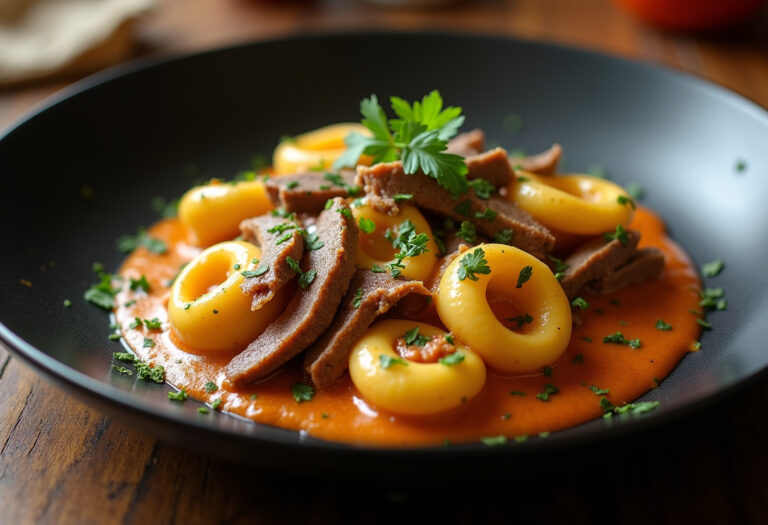 Cheesesteak Tortellini In Rich Provolone Sauce Recipe