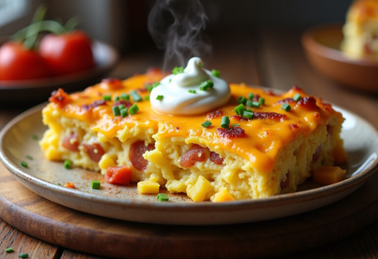 Cheesy Amish Breakfast Casserole Recipe