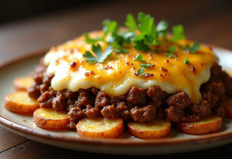 Cheesy Ground Beef And Potatoes Recipe