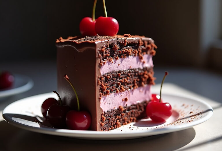 Cherry Chocolate Ice Cream Cake Recipe
