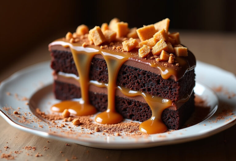 Chocolate Caramel Toffee Crunch Cake Recipe