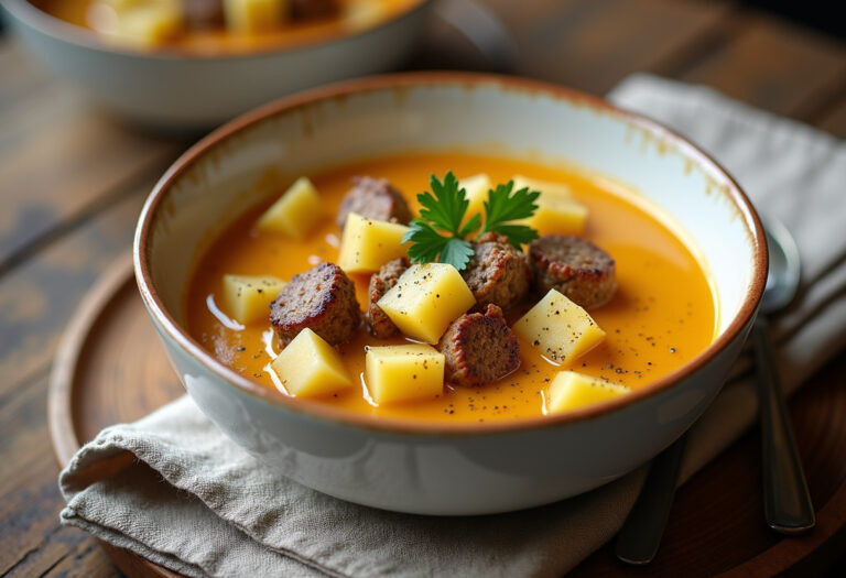 Creamy Potato & Hamburger Soup Recipe