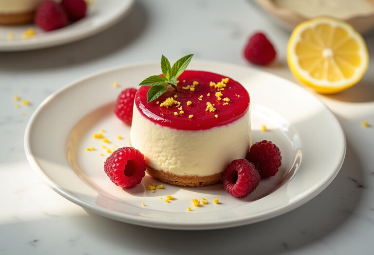 Delicious Lemon Raspberry Swirl Cheesecake Recipe