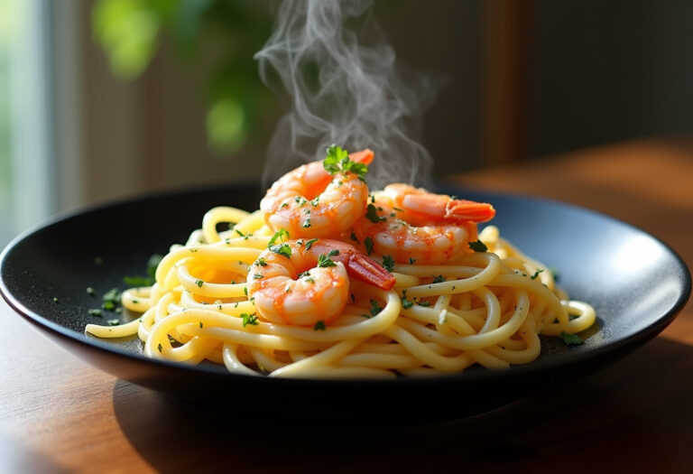 Garlic Butter Shrimp Pasta Recipe