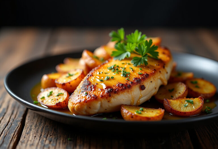 Garlic Parmesan Chicken And Potatoes Skillet Recipe