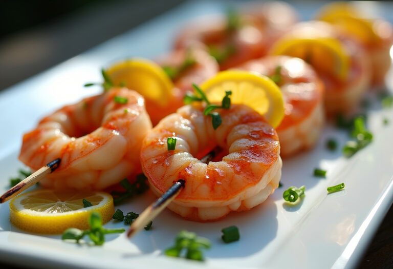Grilled Lemon Herb Shrimp Skewers Recipe