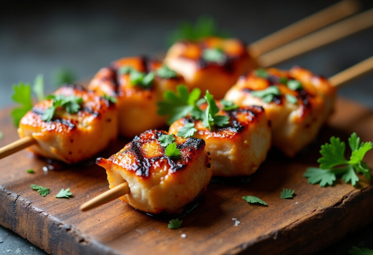 Grilled Thai Coconut Chicken Skewers Recipe