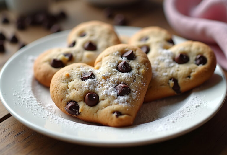 Heart-shaped Chocolate Chip Cookies Recipe