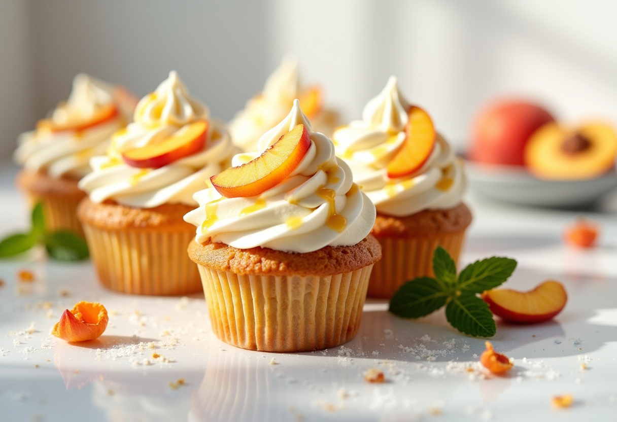 Honey Peach Cream Cheese Cupcakes Recipe
