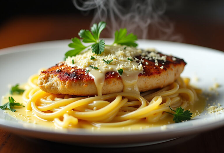 Lemon Garlic Butter Chicken With Parmesan Linguine Recipe