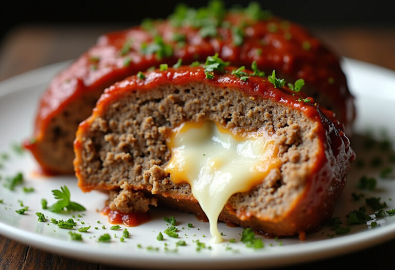 Mozzarella Stuffed Meatloaf Recipe