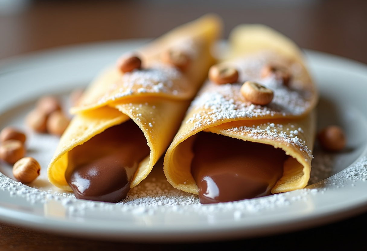 Nutella Cream-filled Crepes Recipe