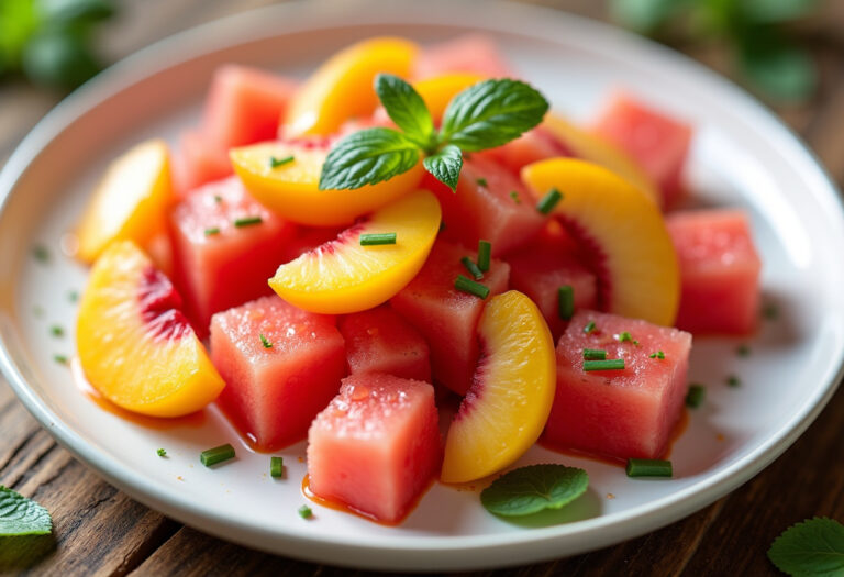 Peach Watermelon Salad Recipe