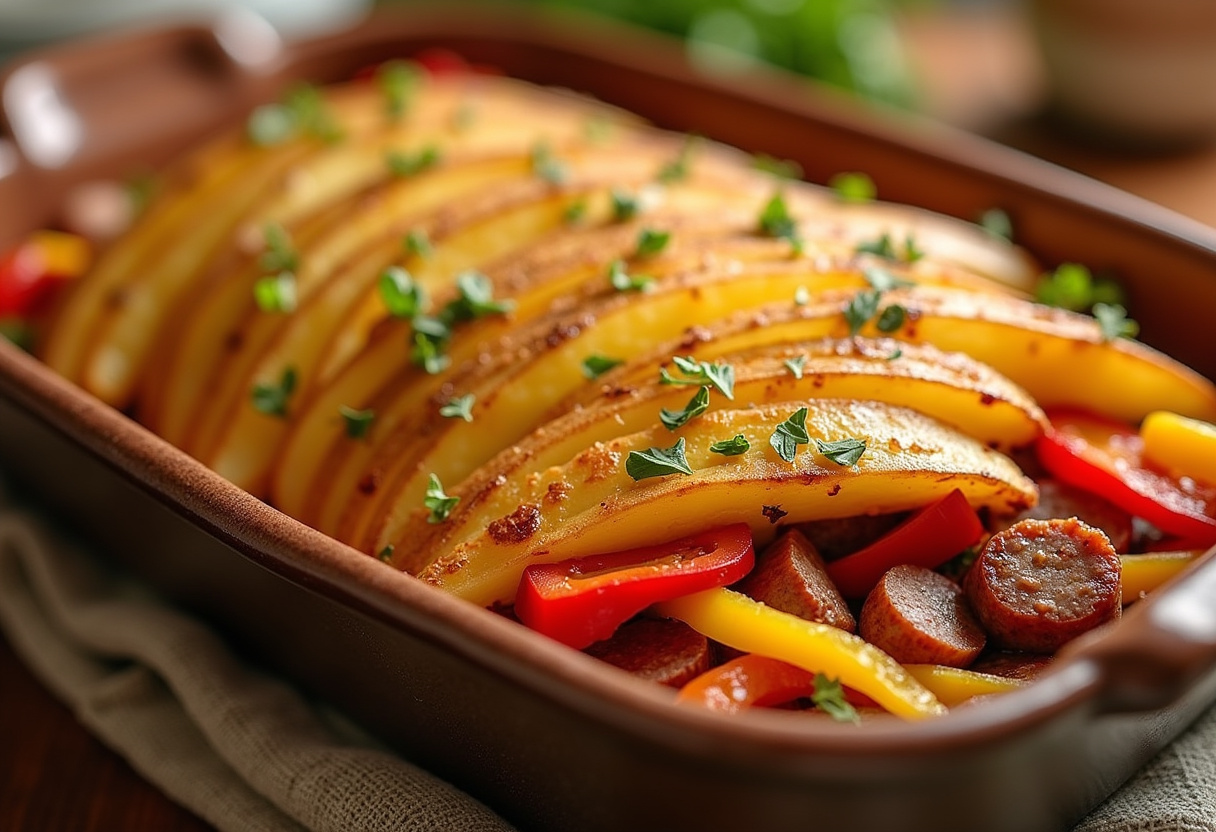 Potato, Pepper, And Sausage Bake Recipe