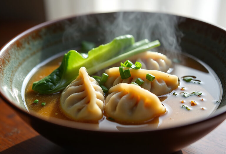 Potsticker Soup With Mushrooms & Bok Choy Recipe