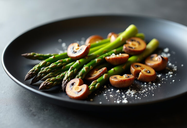 Roasted Asparagus And Mushrooms Recipe