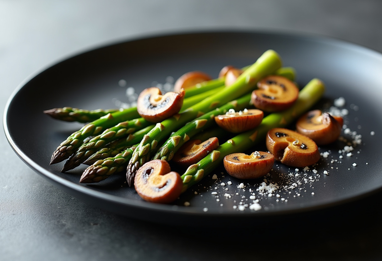 Roasted Asparagus And Mushrooms Recipe