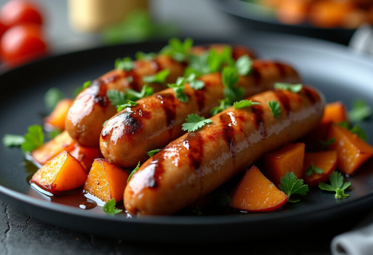 Sausage And Sweet Potatoes With Honey Garlic Sauce Recipe