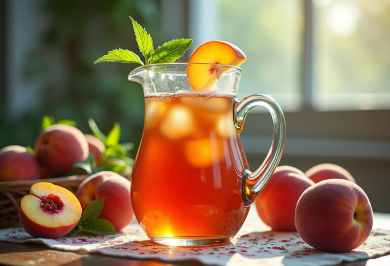 Southern Fresh Peach Sweet Tea Recipe