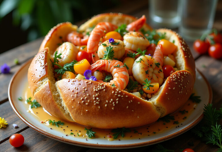Stuffed Seafood Bread Bowl Recipe