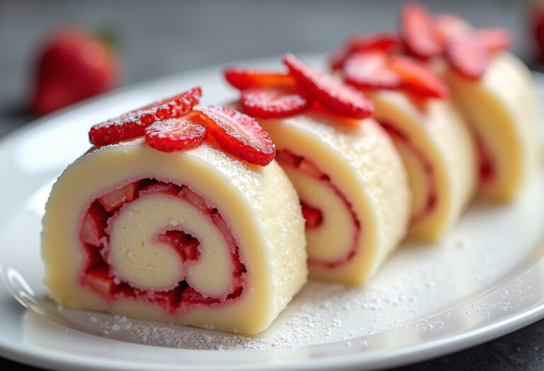 Sweet Strawberry Shortcake Cheesecake Rolls Recipe