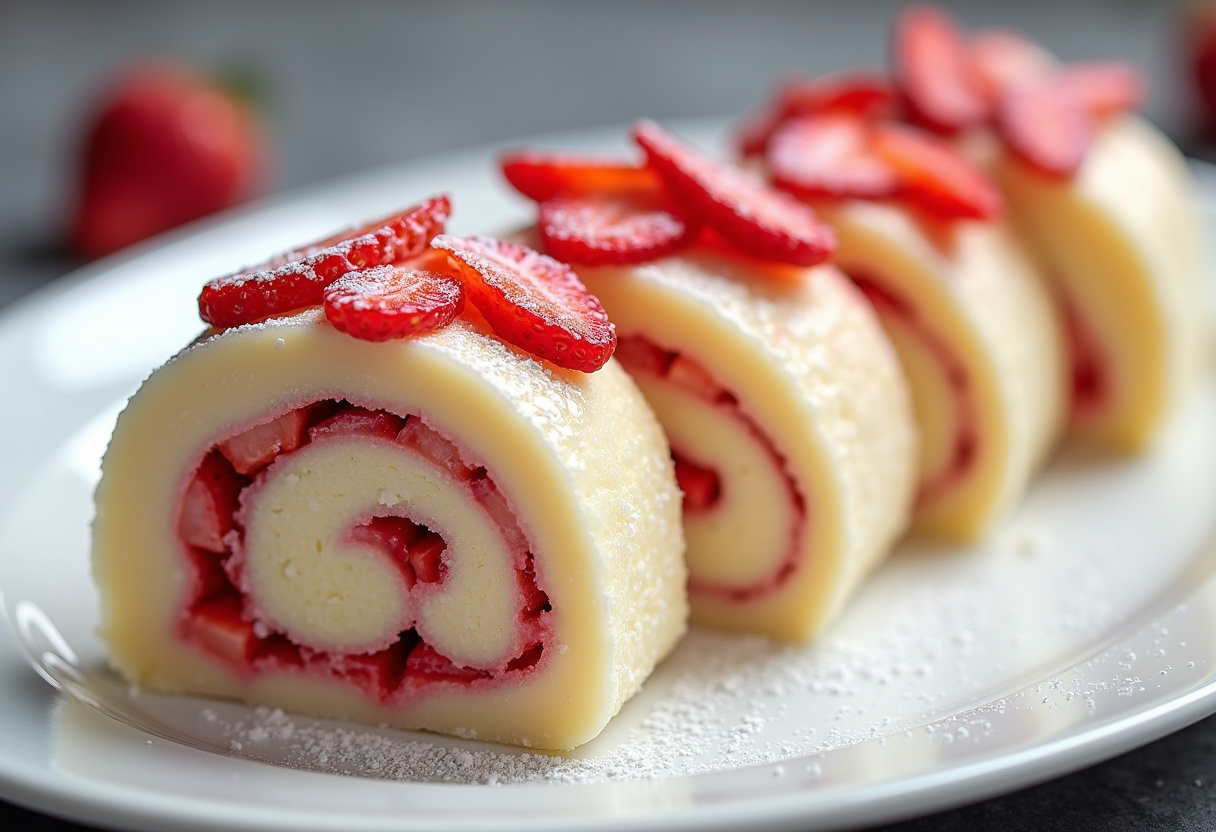 Sweet Strawberry Shortcake Cheesecake Rolls Recipe
