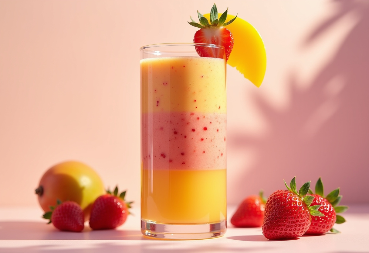 Tropical Strawberry Mango Smoothie Recipe