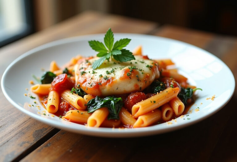 Tuscan Chicken Pasta Bake Recipe
