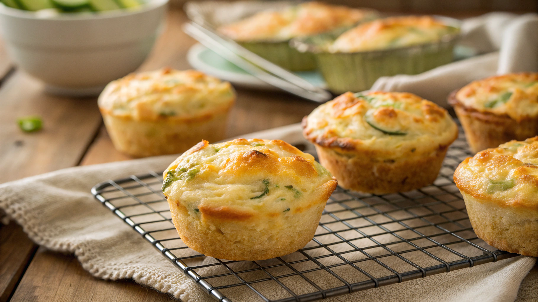 30 Minute Cheesy Zucchini Muffins Recipe