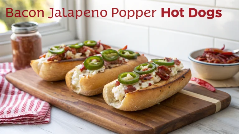 Bacon Jalapeno Popper Hot Dogs Recipe