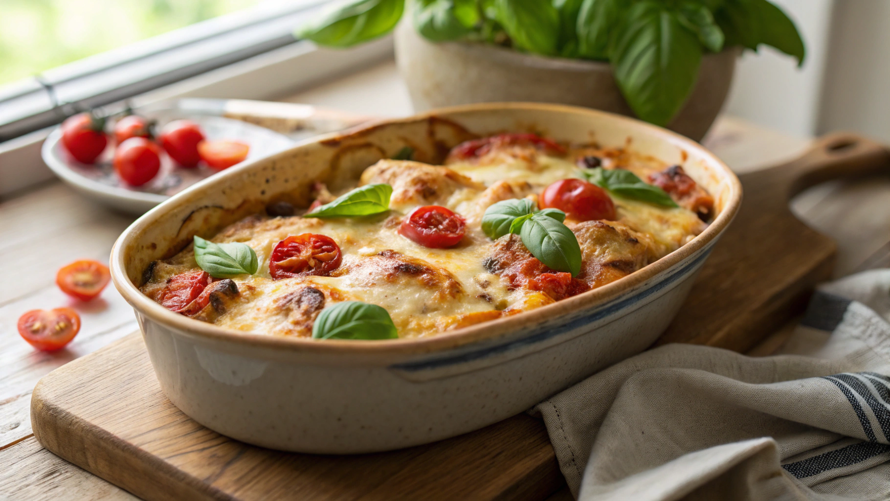 Baked Tuscan Chicken Casserole Recipe