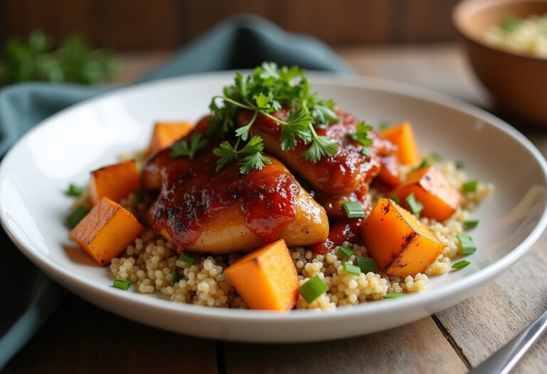 Bbq Chicken & Roasted Sweet Potato Bowls Recipe