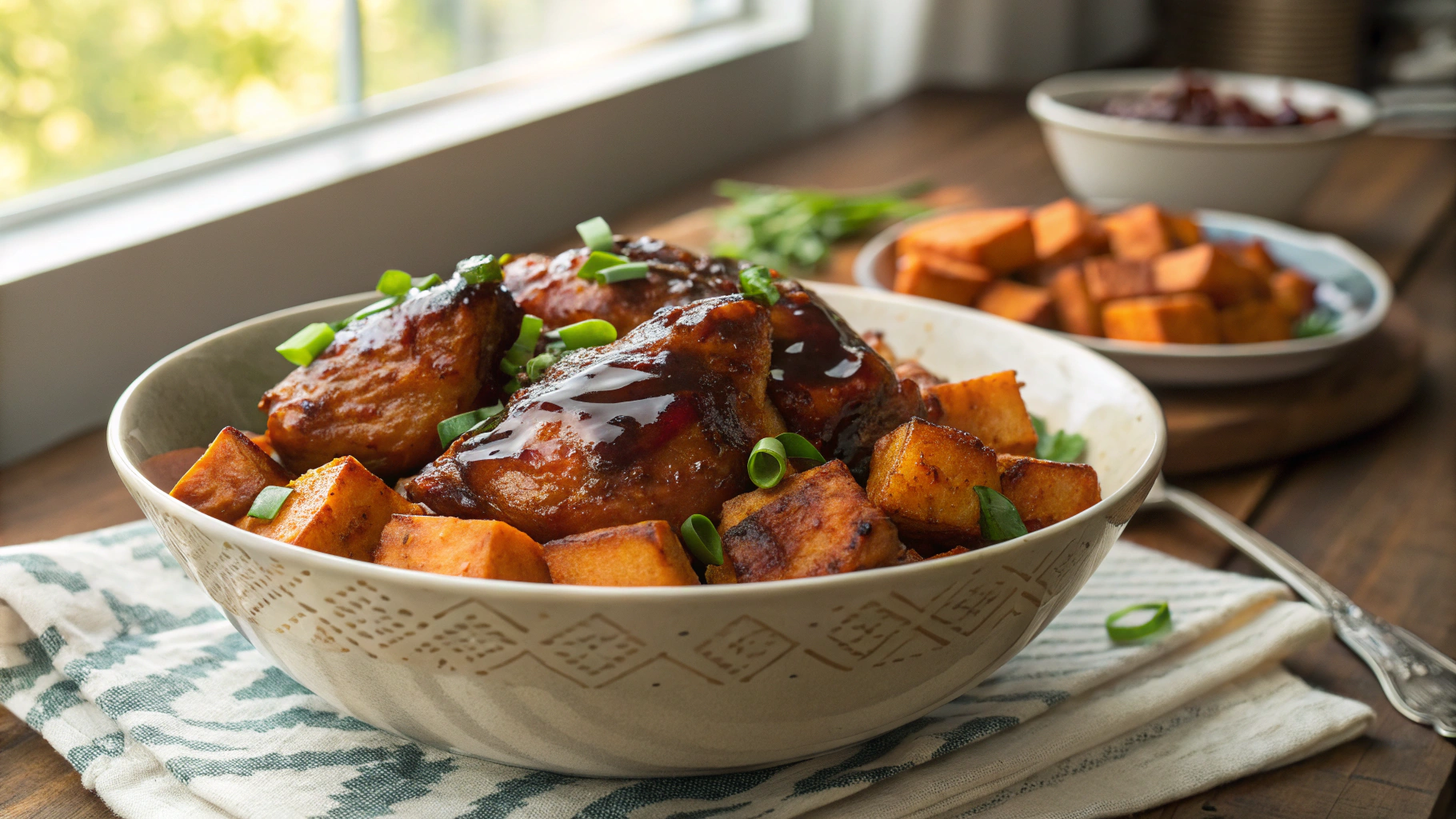 Bbq Chicken and Roasted Sweet Potato Bowls Recipe