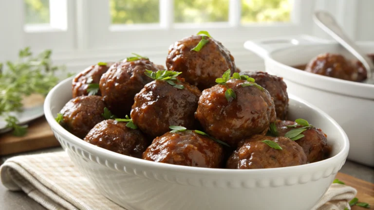 Beefy Onion Crockpot Meatballs Recipe