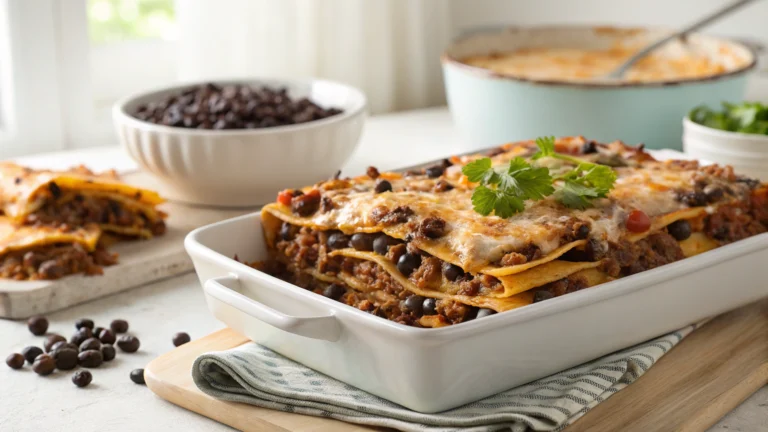 Black Bean And Beef Enchilada Casserole Recipe