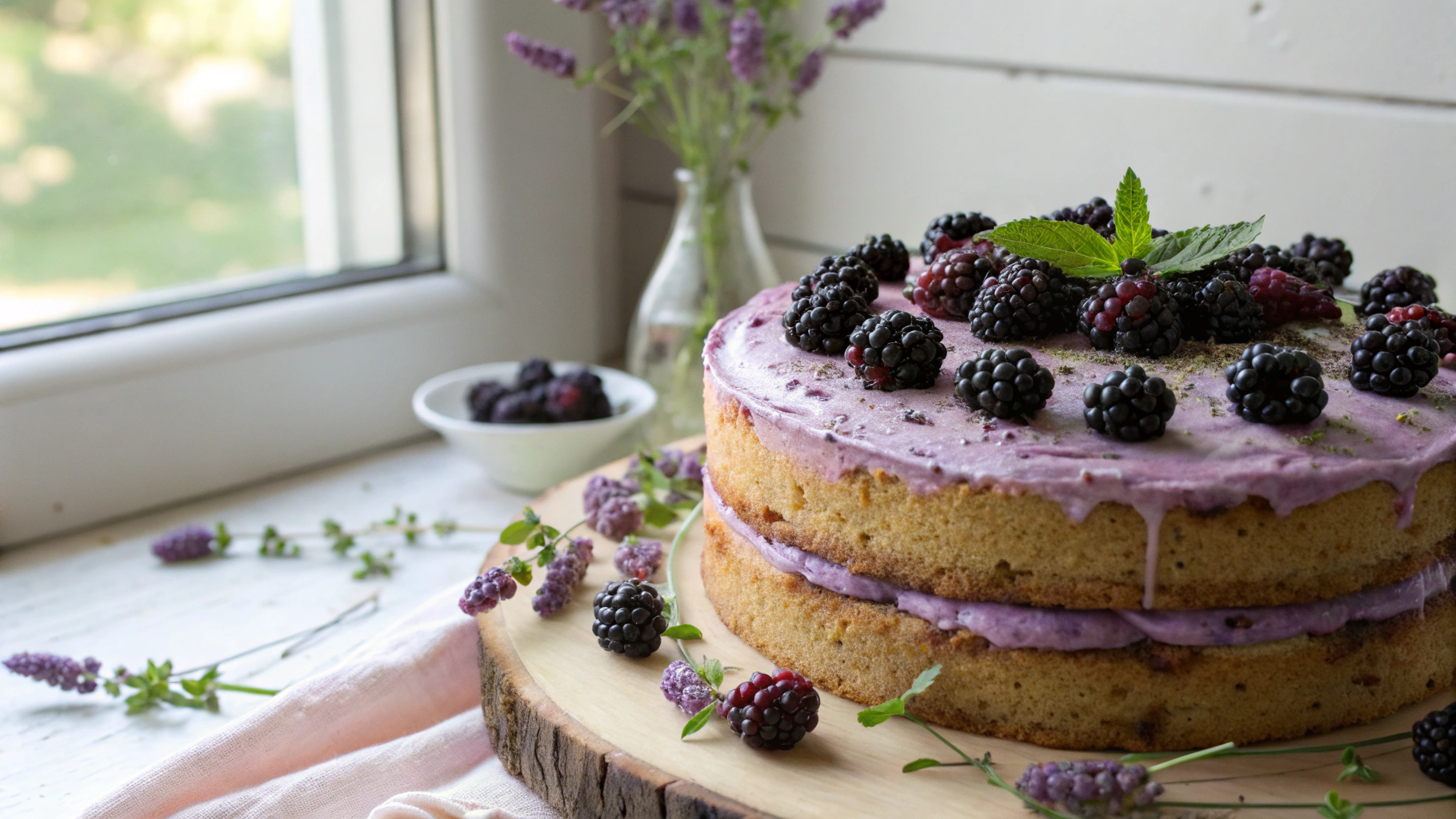 Blackberry Lavender Cake Recipe