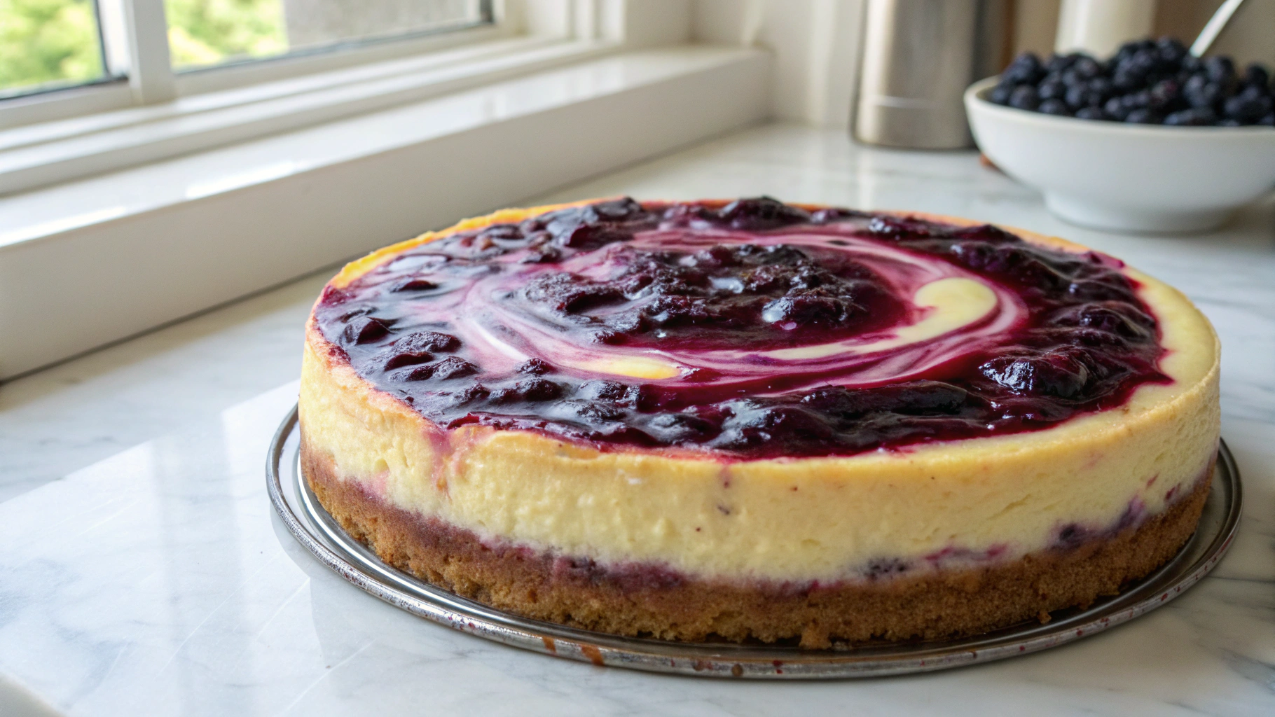 Blueberry Swirl Cheesecake Recipe