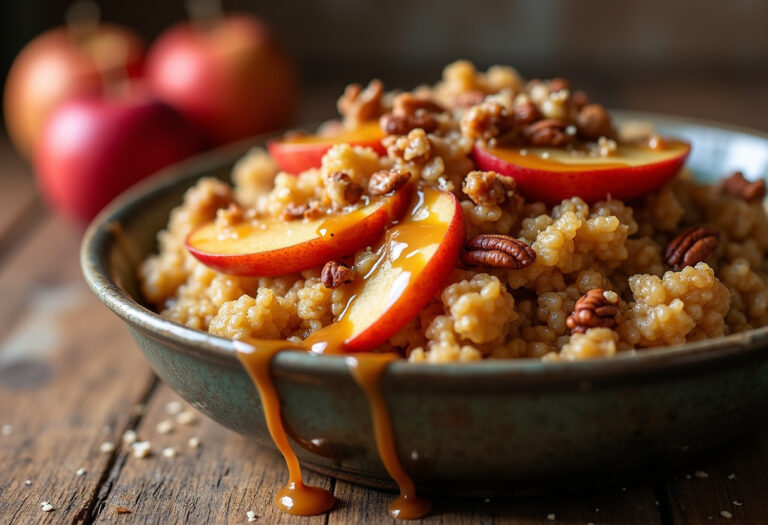 Caramel Apple Oatmeal Bake Recipe