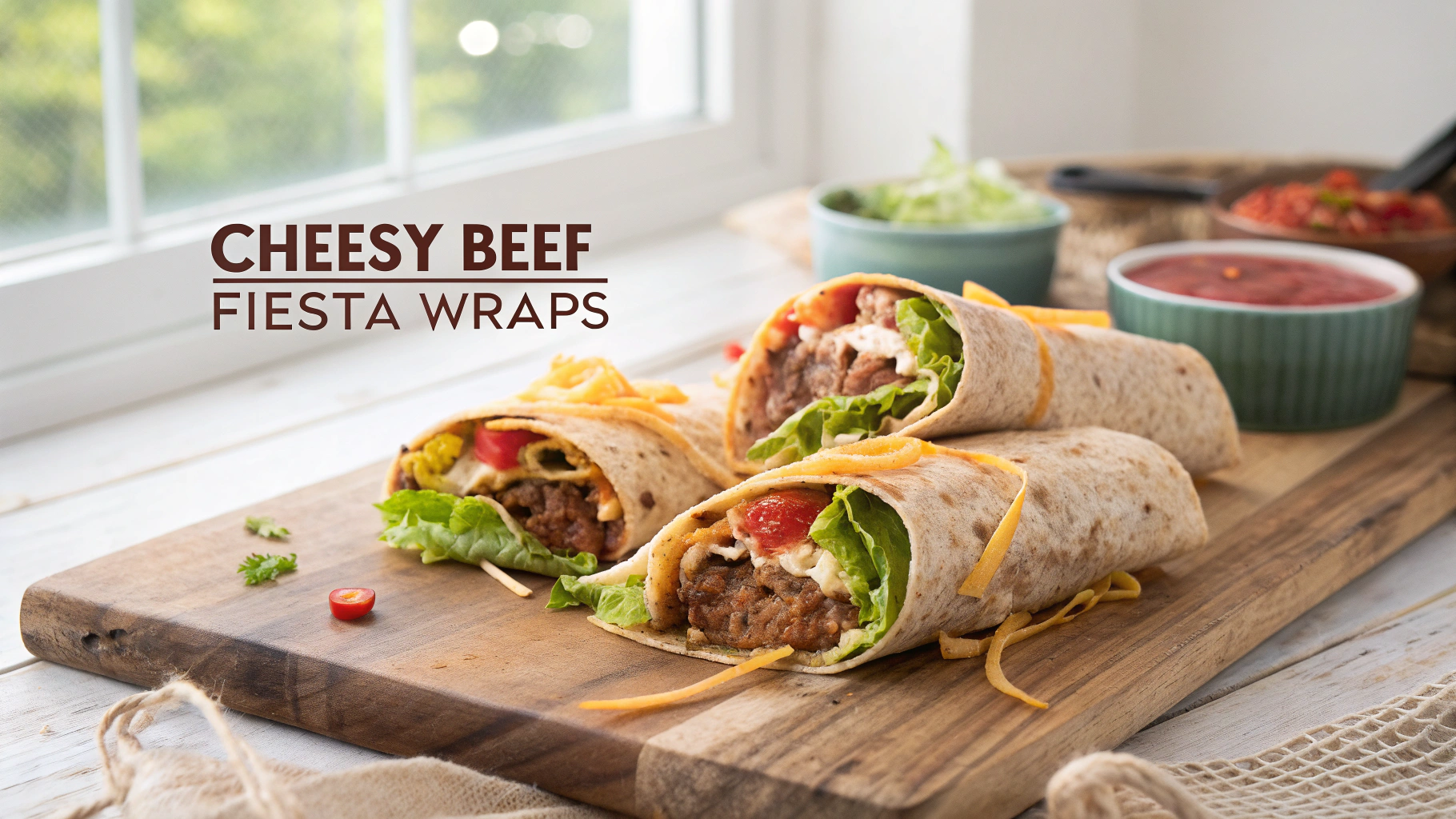 Cheesy Beef Fiesta Wraps Recipe
