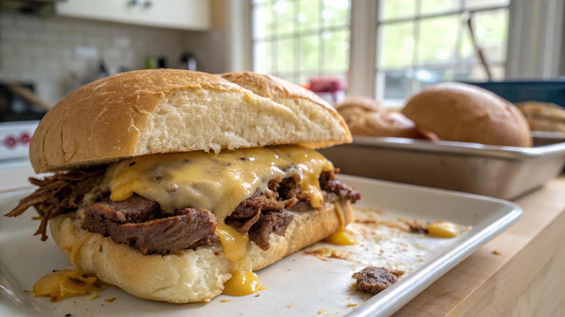 Cheesy Hot Beef Sandwich Recipe