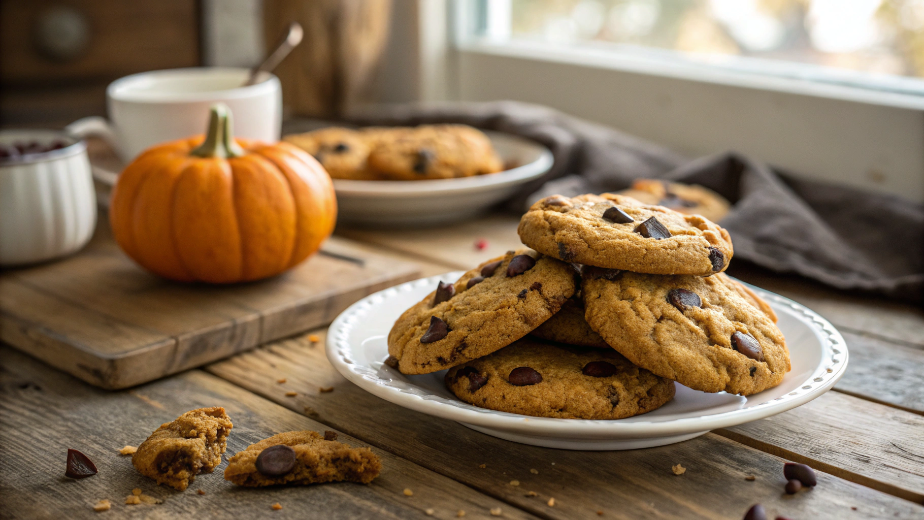 Chewy Pumpkin Chocolate Chip Cookies Recipe