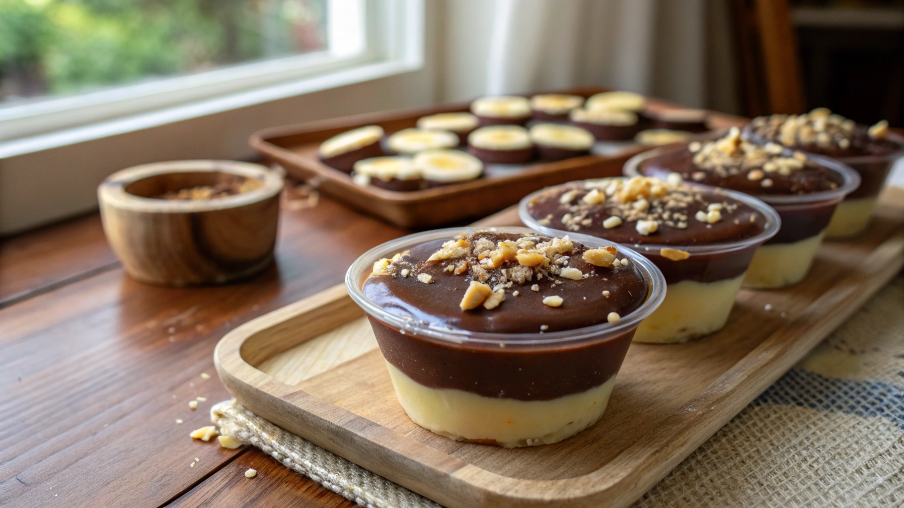 Chocolate Covered Banana Pudding Cups Recipe